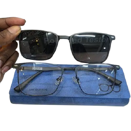 Male clip-on glasses