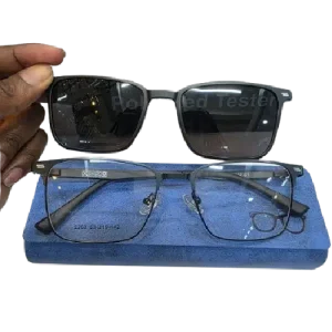 Male clip-on glasses